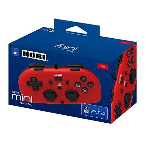 Hori Wired MINI Gamepad for PlayStation 4 (PS4) (Red) (New)