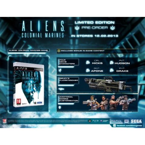 Aliens: Colonial Marines LIMITED EDITION (PS3) (New)