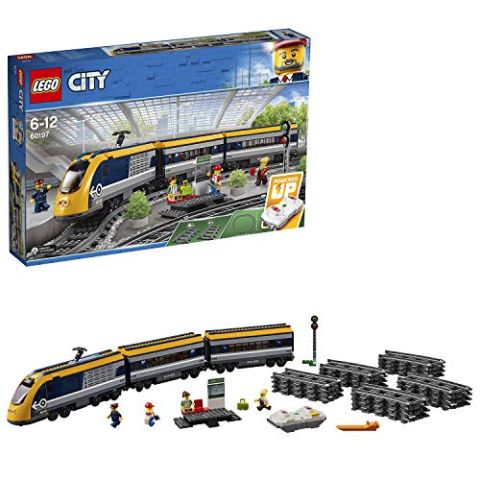 LEGO 60197 City Trains Passenger Train Set, Battery Powered Engine, RC Bluetooth Connection, Tracks and Accessories (New)