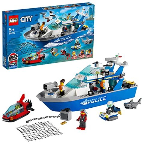 LEGO 60277 City Police Patrol Floating Boat and Drone Toy (New) (New)