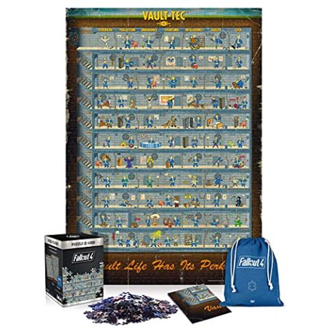 Fallout 4 Perk Poster - 1000 Pieces Jigsaw Puzzle | includes Poster and Bag  (New) 