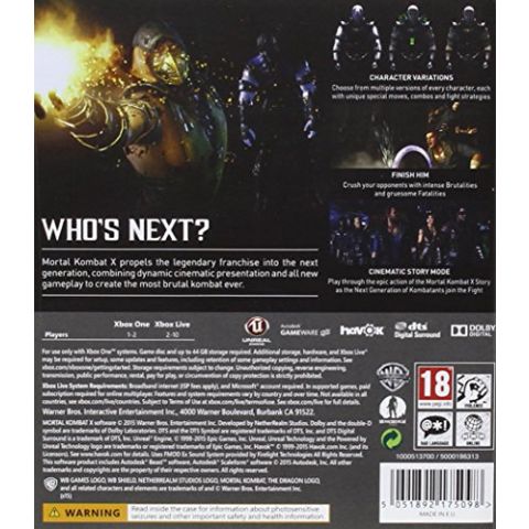 Mortal Kombat X (Xbox One) (New)