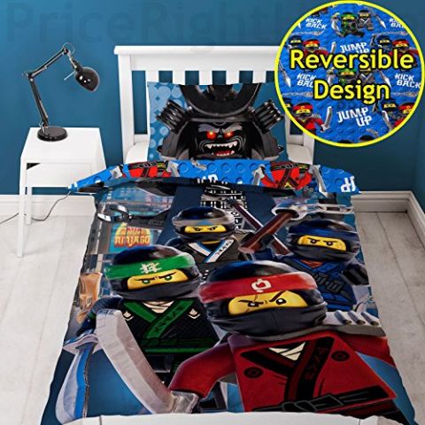 Lego Ninjago Movie Crew Single Duvet Cover and Pillowcase Set New