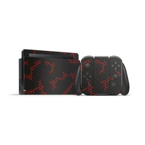 Nintendo Switch Skin - Nano Tech Red (New)