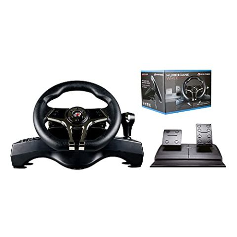 Hurricane MKII Steering Wheel with Gear Shift (PS3, PS4, PC &amp; Switch) (New)