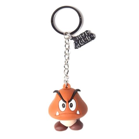 Nintendo Rubber Keychain Goomba 7 cm Bioworld Keyrings (New)