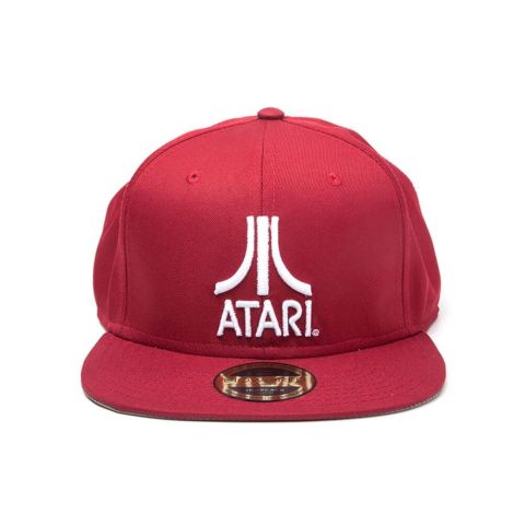 Official Licensed Atari Embroidered Logo Red Snapback Cap Hat (New)