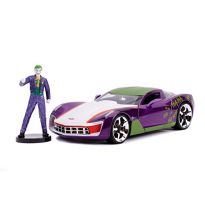 Jada 253255020 Joker 2009 Chevy Corvette Stingray 1:24 Scale DIE-CAST CAR, Purple, Green, White (New) (New)