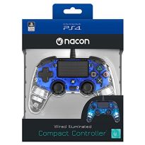 nacon Compact Light Wired Controller for PlayStation 4 (Video Game Accessories, Playstation 4 Controller, Digital/Analog, Share, Wire, Blue) (New)