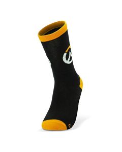 Overwatch Logo socks one size (38 - 43) black/orange, printed, 74% cotton, 24% polyester, 2% elastane. (New)